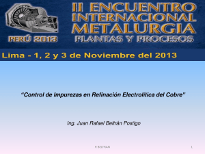 CURSO DE REFINACION ELECTROLITICA DE COB