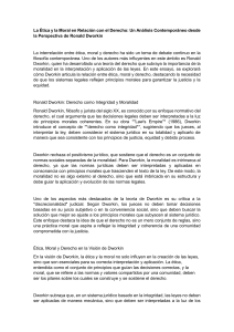 La Ética y la Moral en Relación con el Derecho Ronald Dworkin