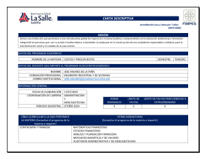 Carta Descriptiva Costos y Presupuestos ULSAS