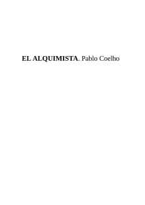 El Alquimista Autor Paulo Coelho