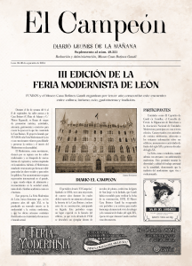 Feria Modernista de León: Suplemento del Periódico El Campeón