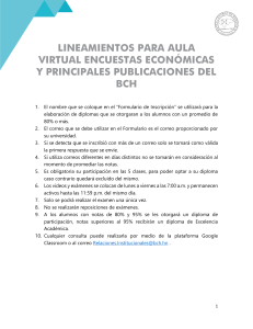 Lineamientos Aula Virtual Encuestas Económicas BCH