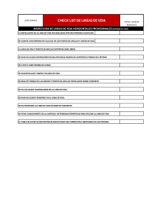 CHECK LIST LINEAS DE VIDA