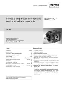 ficha tecnica bomba de engranajes internos PGH Serie 3x Bosch Rexroth