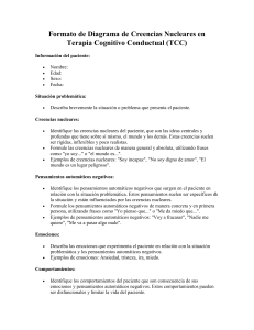 Formato de Diagrama de Creencias Nucleares en Terapia Cognitivo Conductual