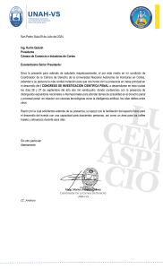 CARTA PARA CONGRESO CIENTIFICO