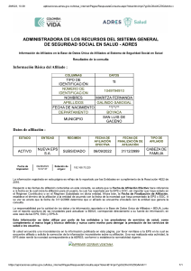 administradora de los recursos del sistema general de seguridad socialen salud