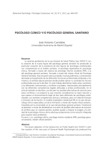 Carrobles-Psicólogo clínico y psicólogo general sanitario