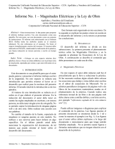 magnitudes electricas y ley de ohm