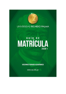 Guía de Matrícula 2024-I FAU - Universidad Ricardo Palma