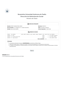 Horario de Cursos