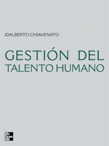 Libro: Gestión del Talento Humano de Chiavenato