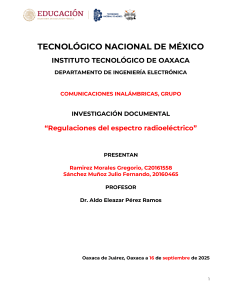 Regulaciones del espectro radioeléctrico. 