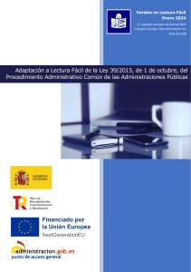 Adaptación a lectura fácil de la Ley del Procedimiento Administrativo Común de las Administraciones Públicas