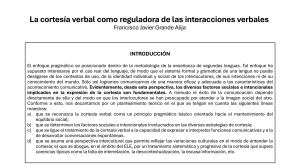 La cortesía verbal como reguladora de las interacciones Juan Pablo Castillo