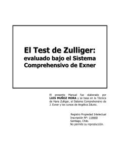 Test de Zulliger: Manual del Sistema Comprehensivo de Exner