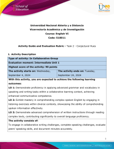 Activity Guide and Evaluation Rubric - Task 2 - Conjectural Hues