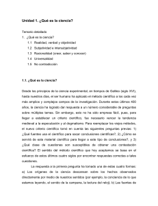 ¿Qué es la ciencia? Apuntes sobre el método científico