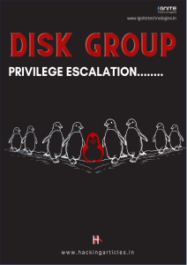 Disk Group Linux privilege Escalation