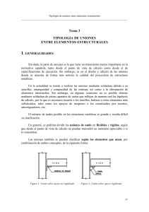 Tipología de uniones entre Elementos Estructurales