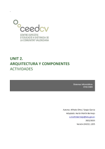 Unidad 2.  Actividades