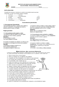 Concordancia Gramatical: Guía y Ejercicios de Español