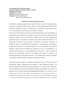 Ensayo El derecho de representación sucesoral