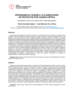 INTEGRANDO EL SCRUM A LA PLANIFICACION DE PROYECTOS POR CADENA CRITICA