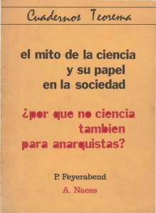 El Mito de la Ciencia y la Sociedad: Feyerabend y Naess