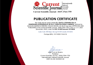 Certificado - Current Scientific Journal