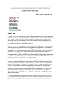 Bourdieu Principios para una reflexión sobre contenidos