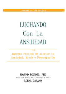 LUCHANDO CON LA ANSIEDAD ESCRITO POR EDMUND BOURNE