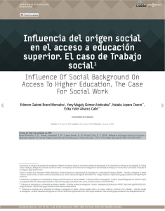 Influencia del origen social en el acceso a educac