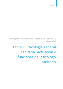 T.1. Diferencias entre el psicólogo clínico y sanitario