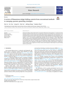 2023 Zhou WR A review of filamentous sludge bulking controls from conventional methods