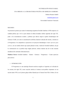 Victimización inexcusable. Una mirada a la dramaturgia política de Griselda Gambaro.