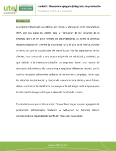 Planeación agregada de producción