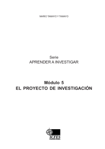 Serie Aprender a investigar 5 - El proyecto de investigación