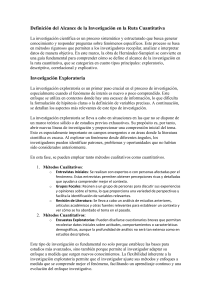 Definición del Alcance de la Investigación en la Ruta Cuantitativa