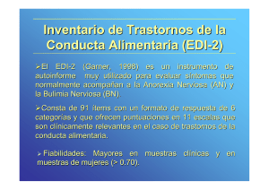 EDI-2: Inventario de Trastornos de la Conducta Alimentaria