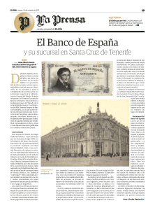 El Banco de España y su sucursal en Santa Cruz de Tenerife.