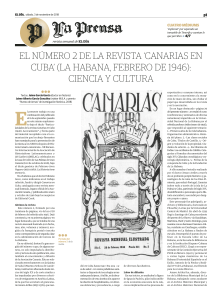 EL NÚMERO 2 DE LA REVISTA ‘CANARIAS EN CUBA’ (LA HABANA, FEBRERO DE 1946): CIENCIA Y CULTURA.