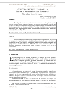 ¿UN POSIBLE RESELLO PERDIDO EN LA HISTORIA NUMISMÁTICA DE TENERIFE?