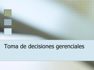 toma de decisiones gerenciales