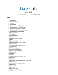 TiViMate Users Guide 5.1.0