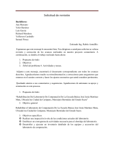 Solicitud de Revisión Proyecto Comunitario