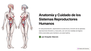 Anatomía y Cuidado de los Sistemas Reproductores Humanos