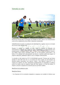 Calentamiento Deportivo: Beneficios y Tipos