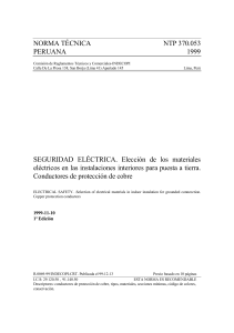 NTP 370.053: Conductores de Protección de Cobre