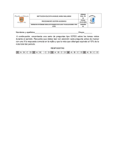 Formato Evaluación Tipo ICFES - Manuel María Mallarino